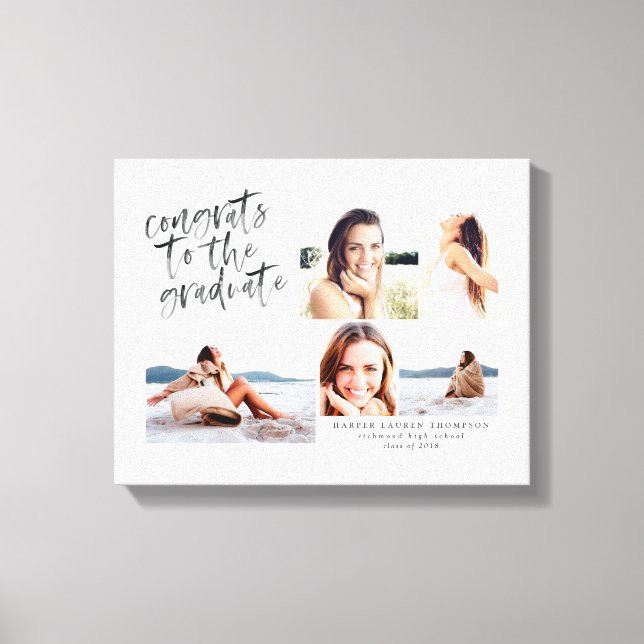 congrats to the graduate multi photo canvas (Front)