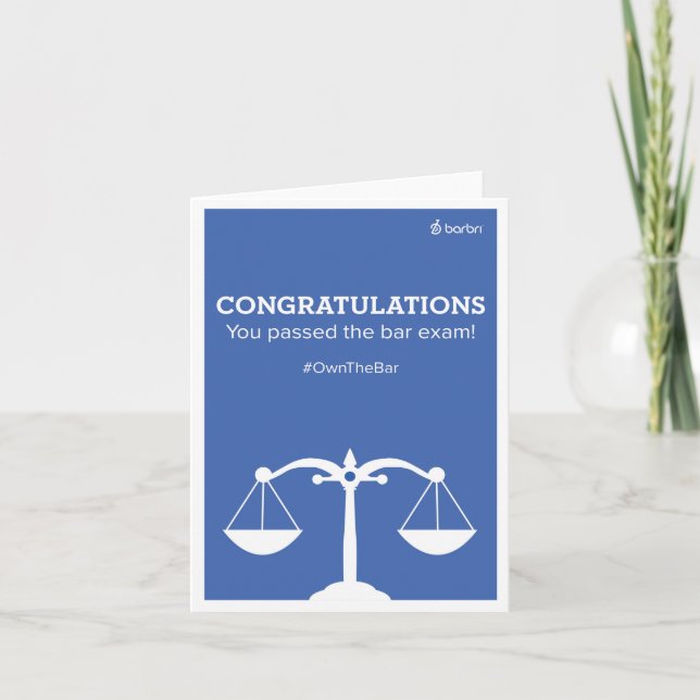 Congrats You Passed the Bar Exam Greeting Card (Front)