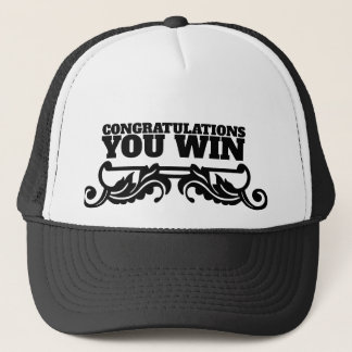 CONGRATS YOU WIN TRUCKER HAT