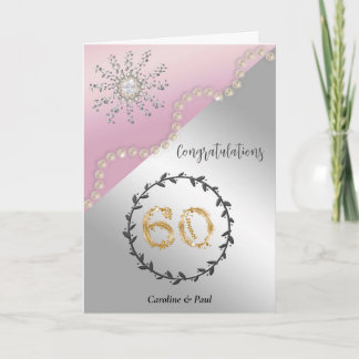 Congratulate Friends on 60th Wedding Anniversary Card