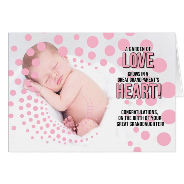 Congratulate Great Grandparents New Granddaughter (Front Horizontal)