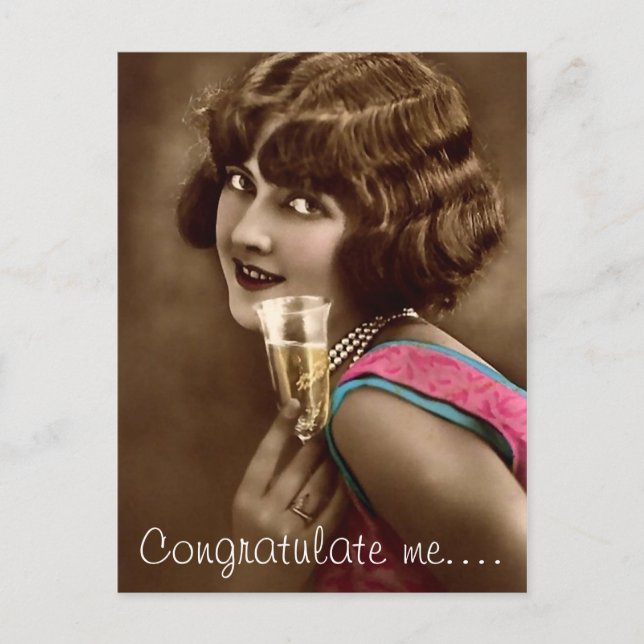 Congratulate me postcard (Front)