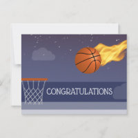 Congratulate to Basketball Team Winning Postcard
