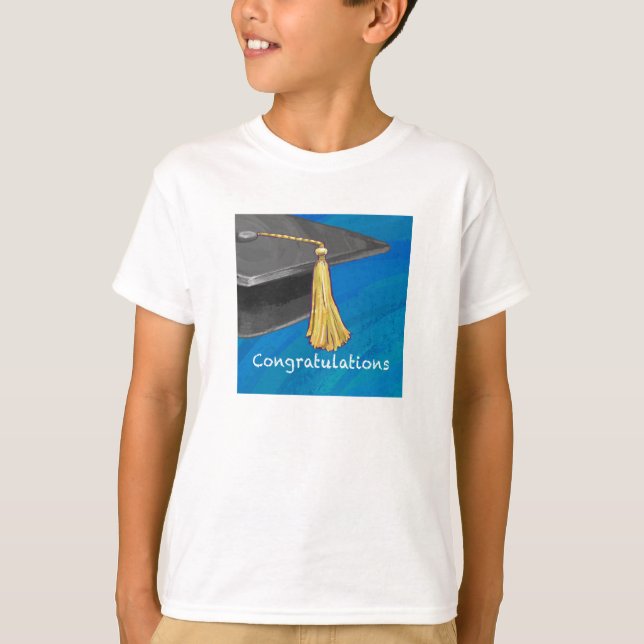 Congratulation Black and Blue T-Shirt (Front)