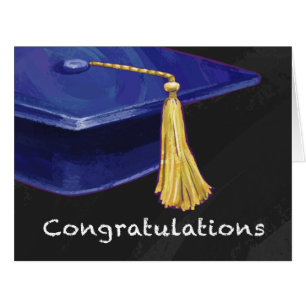 Congratulation Blue and Black