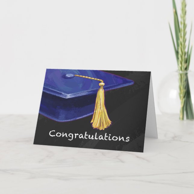 Congratulation Blue and Black Card (Front)