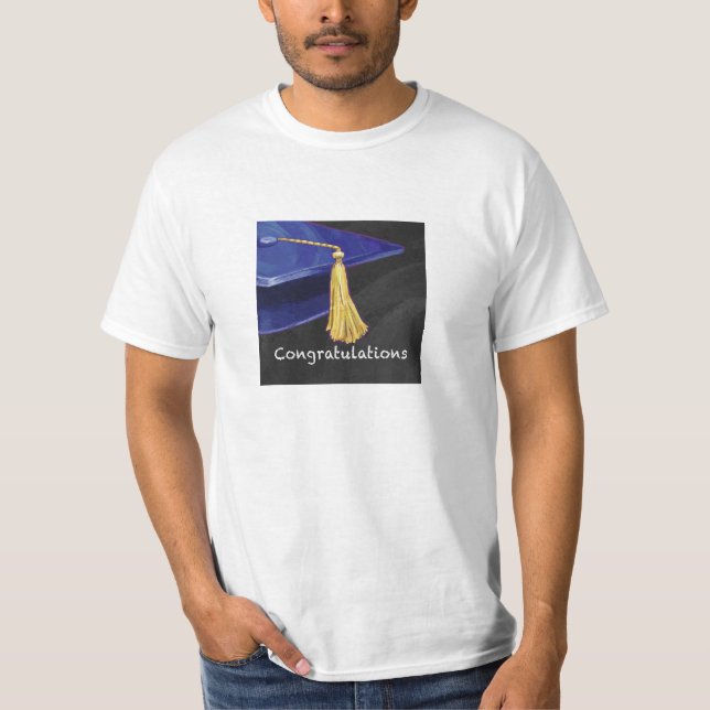 Congratulation Blue and Black T-Shirt (Front)