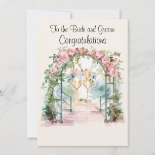 Congratulation Card to The Bride and Groom