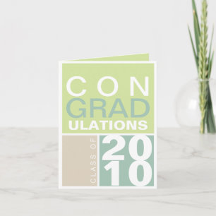 Congratulation class of year green taupe modern card