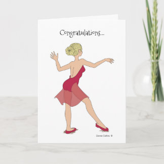 Congratulation Dancing Girl Card