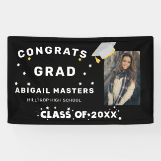 congratulation grad stars photo party banner