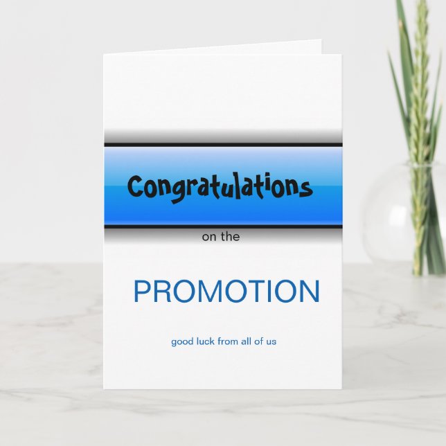 Congratulation on the promotion good luck from all card (Front)