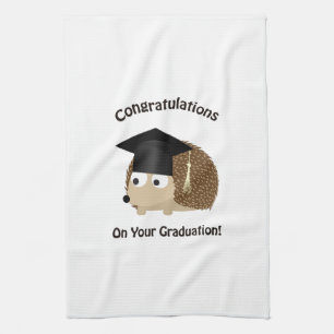 Congratulation on Your Graduation Hedgehog Kitchen Towel