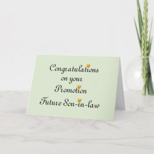 Congratulation on your promotion Future Son-in-Law Card