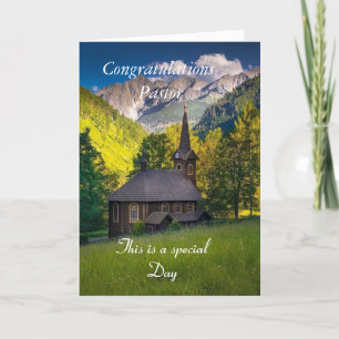Congratulation Pastor Folded Greeting Card