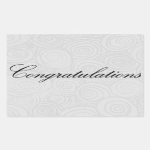 Congratulation Swirls Sticker