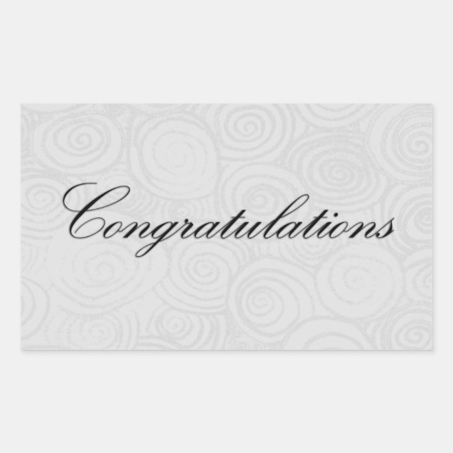 Congratulation Swirls Sticker (Front)