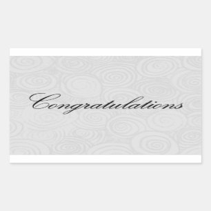Congratulation Swirls Sticker