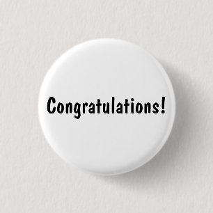 Congratulations! 1 Inch Round Button