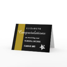 CONGRATULATIONS 2015 Nursing Degree Gold Stripe N2