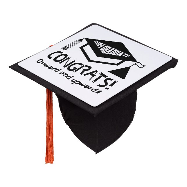 Congratulations, 2024 Graduate! Graduation Cap Topper (Angled)