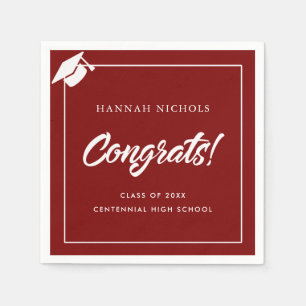Congratulations 2025 Graduate Graduation Paper  Napkin