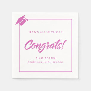 Congratulations 2025 Graduate Graduation Paper Napkin