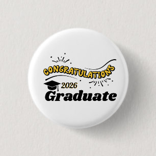 Congratulations 2026 Graduate 1 Inch Round Button