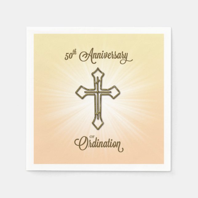 Congratulations 50th Ordination Anniversary Napkin (Front)