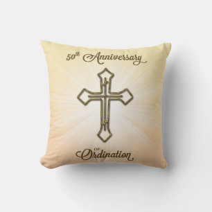 Congratulations 50th Ordination Anniversary Throw Pillow