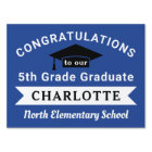 Congratulations 5th Grade Graduate Blue Custom