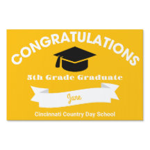 Congratulations 5th Grade Graduate Yellow