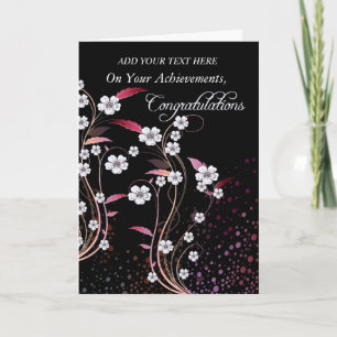 Congratulations / Achievement Flourish Of Pansies Card