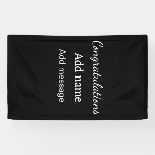 Congratulations add name message simple graduate banner