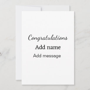 Congratulations add name message simple graduate  invitation