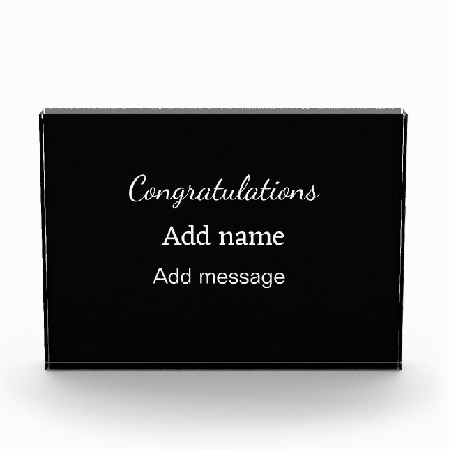 Congratulations add name message simple graduate  photo block (Front)