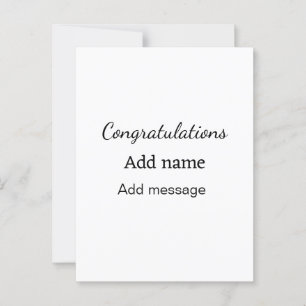 Congratulations add name message simple graduate  postcard