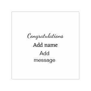Congratulations add name message simple graduate  self-inking stamp