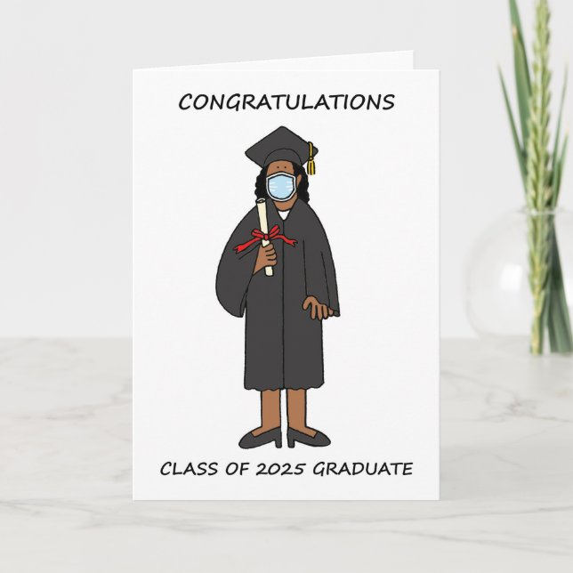 Congratulations African American Graduate 2025 Card (Front)