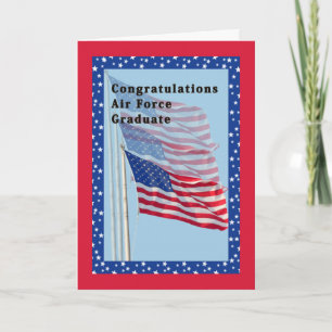 Congratulations Air Force Card with Flags