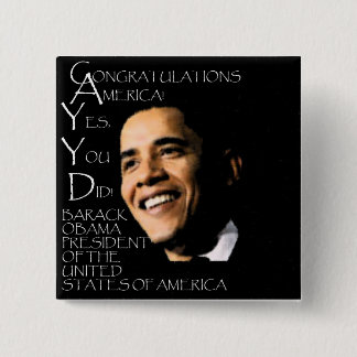CONGRATULATIONS AMERICA 2 INCH SQUARE BUTTON