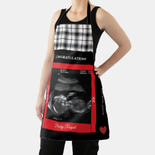 Congratulations Aunt Sonogram Baby Coming Soon Apron