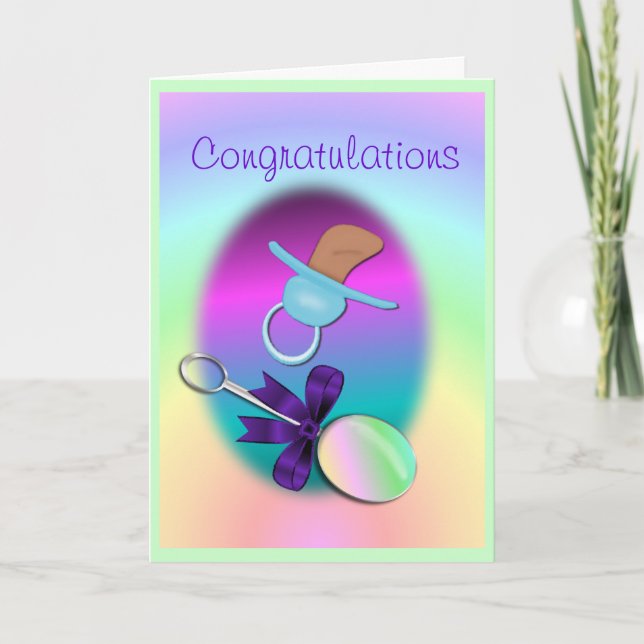 Congratulations Baby Card- customize Card (Front)