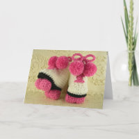 Congratulations Baby Girl (Roller Skates Booties)