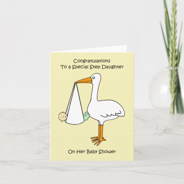 Congratulations Baby Shower Stepdaughter Card (Front)