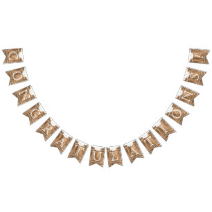 Congratulations - Barnwood and Lace Bunting Flags