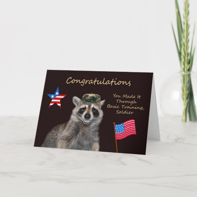 Congratulations, Basic Training Greeting Card (Front)