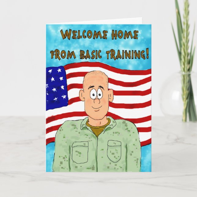 Congratulations Basic Training Paper Greeting Card (Front)