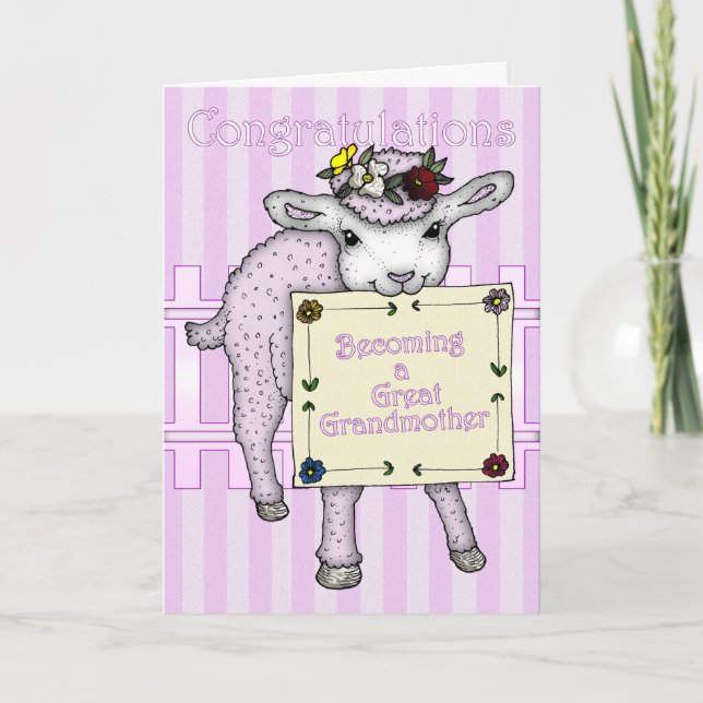 congratulations becoming a Great Grandmother Card (Front)