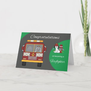 Congratulations becoming Firefighter Greeting Card